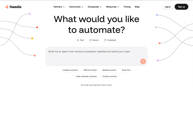 Needle :Automate with AI agents and create specialized chatbots