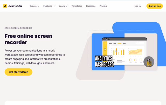 Animoto: Free onlne screen recorder