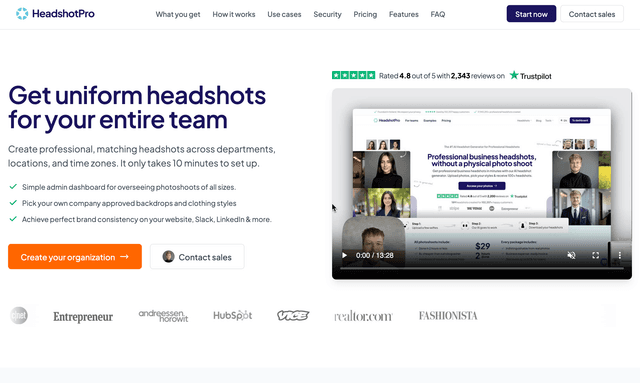 Headshotpro: Professional business headshots, without a physical photo shoot.