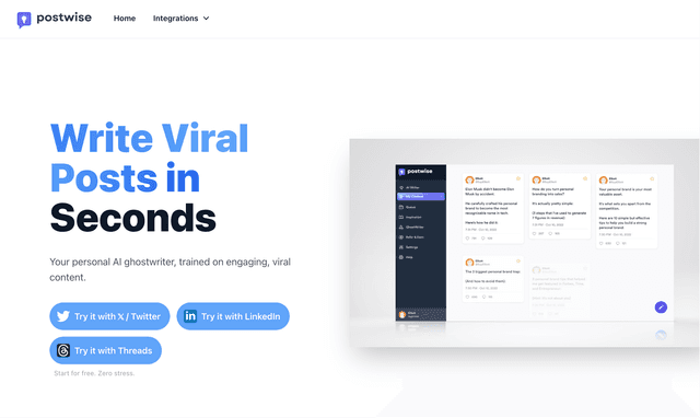 Postwise :Turn Your Ideas Into Viral Content