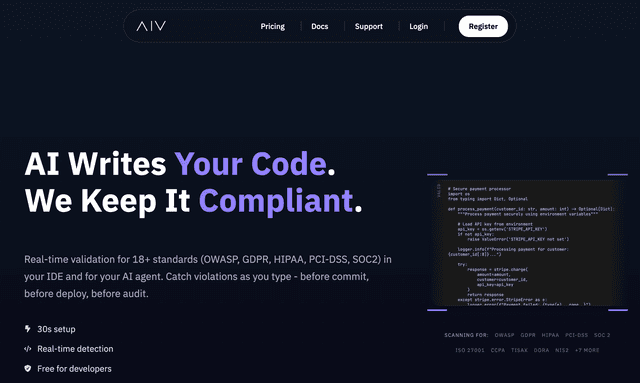 AI Vory: AI Writes Your Code. We Keep It Compliant.