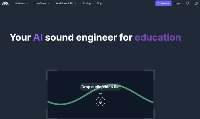 Auphonic Your AI sound engineer for education.