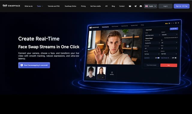 Swapface: Create Real-Time Face Swap Streams in One Click