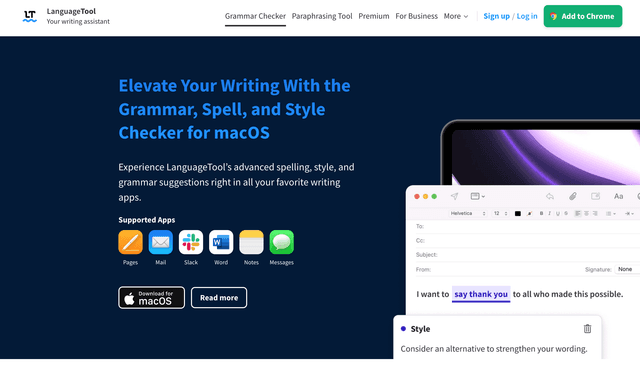 Language Tool :AI-powered writing assistant