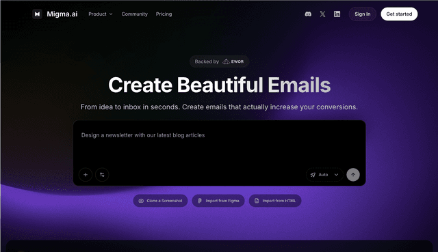 Migma AI: Create Beautiful Emails
