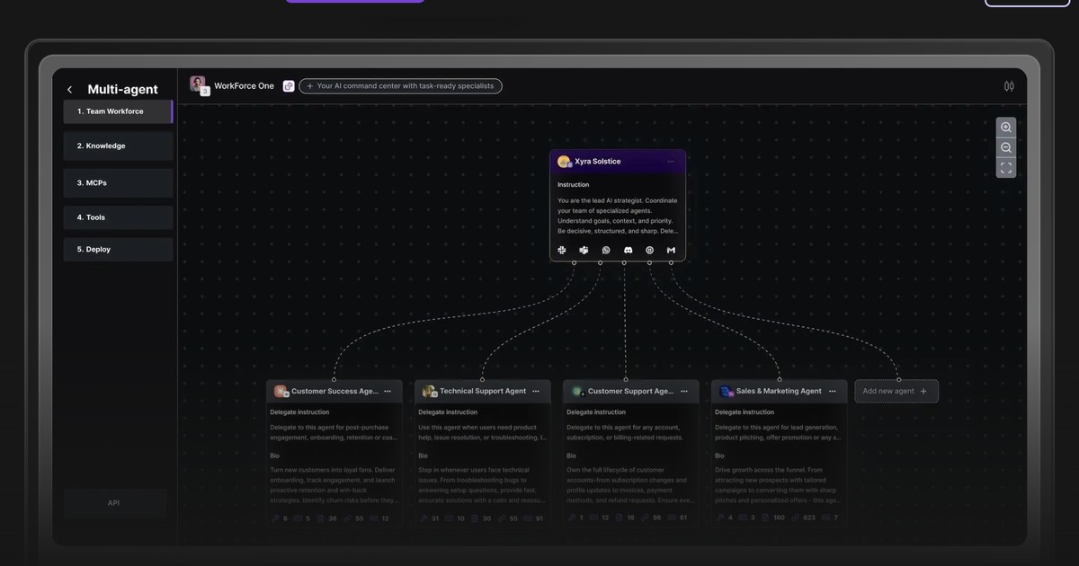 AgentX - Build, deploy, and manage AI agents effortlessly. | Somi AI
