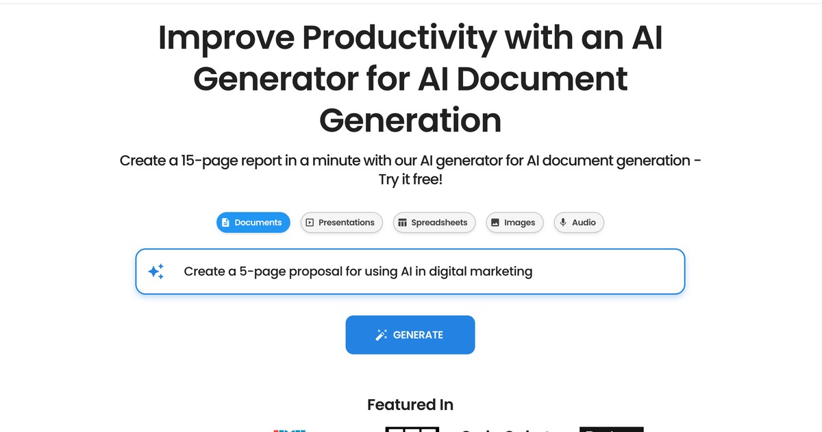 Aidocmaker - Create professional documents, presentations... | Somi AI