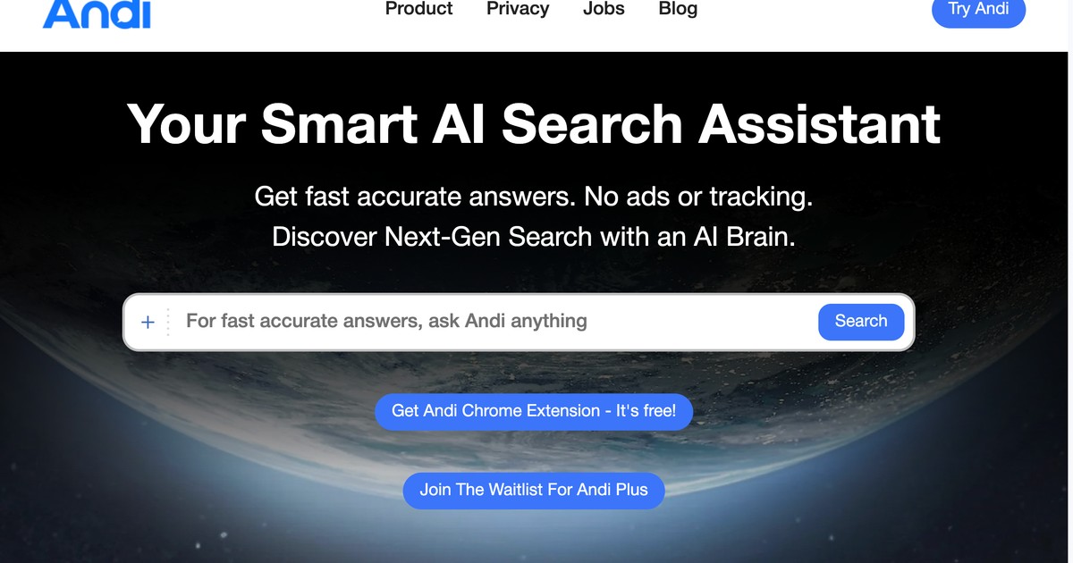 Andi - Next-gen AI search that helps you find and explore... | Somi AI