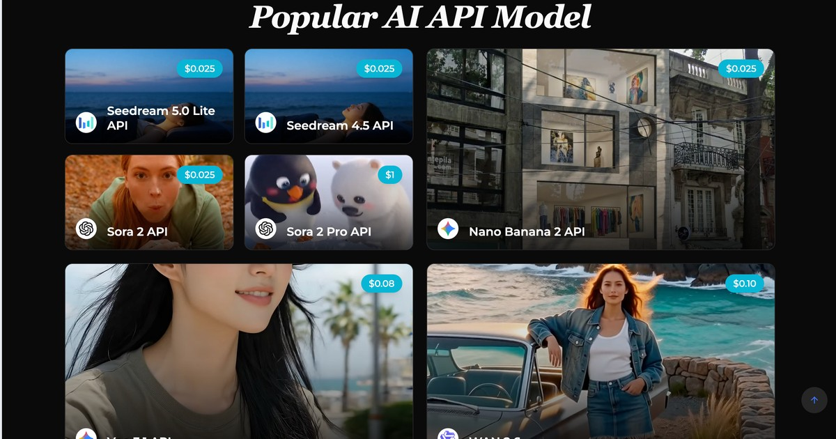 APIMart - One API for 500+ AI models at lower cost | Somi AI