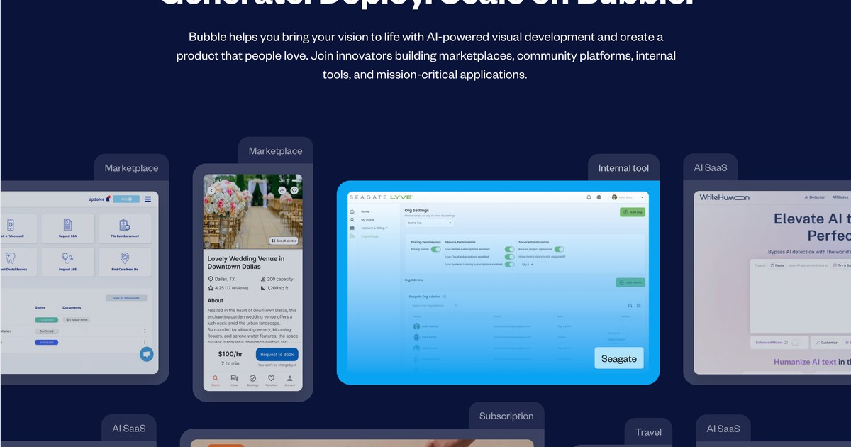 Bubble - Build powerful web applications without writing ... | Somi AI