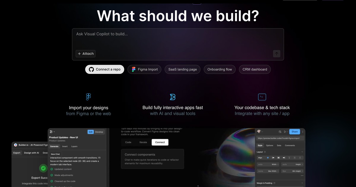 Builder.io - Visually build on any tech stack. | Somi AI