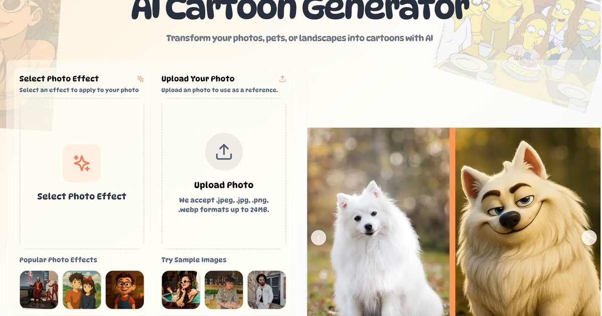 Cartoonize AI - Transform photos into AI-generated cartoo... | Somi AI
