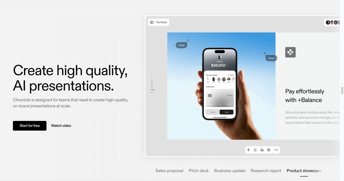 Chronicle - AI presentation maker for professional slides | Somi AI