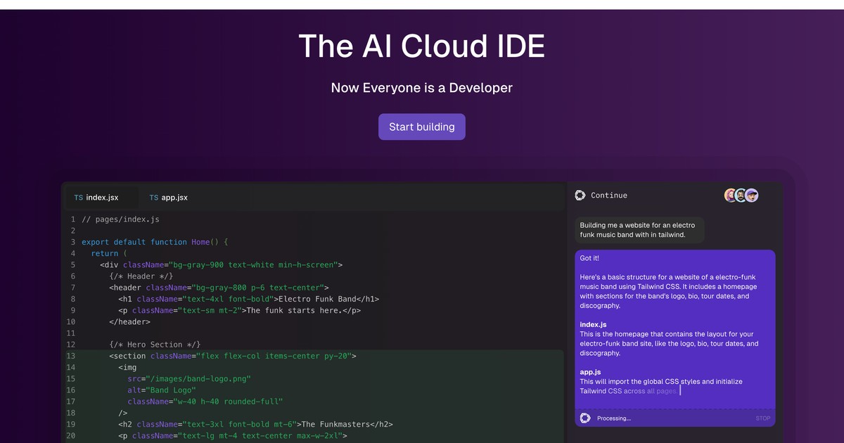 Codeanywhere - Cloud IDE that lets you instantly code any... | Somi AI