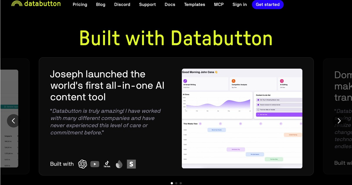 Databutton - Build every tool and app your business needs. | Somi AI
