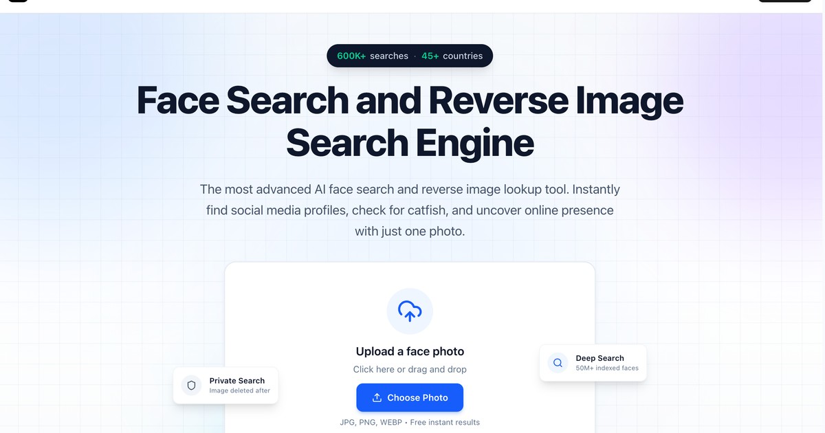 FaceFinder - Reverse face search to find anyone by photo | Somi AI