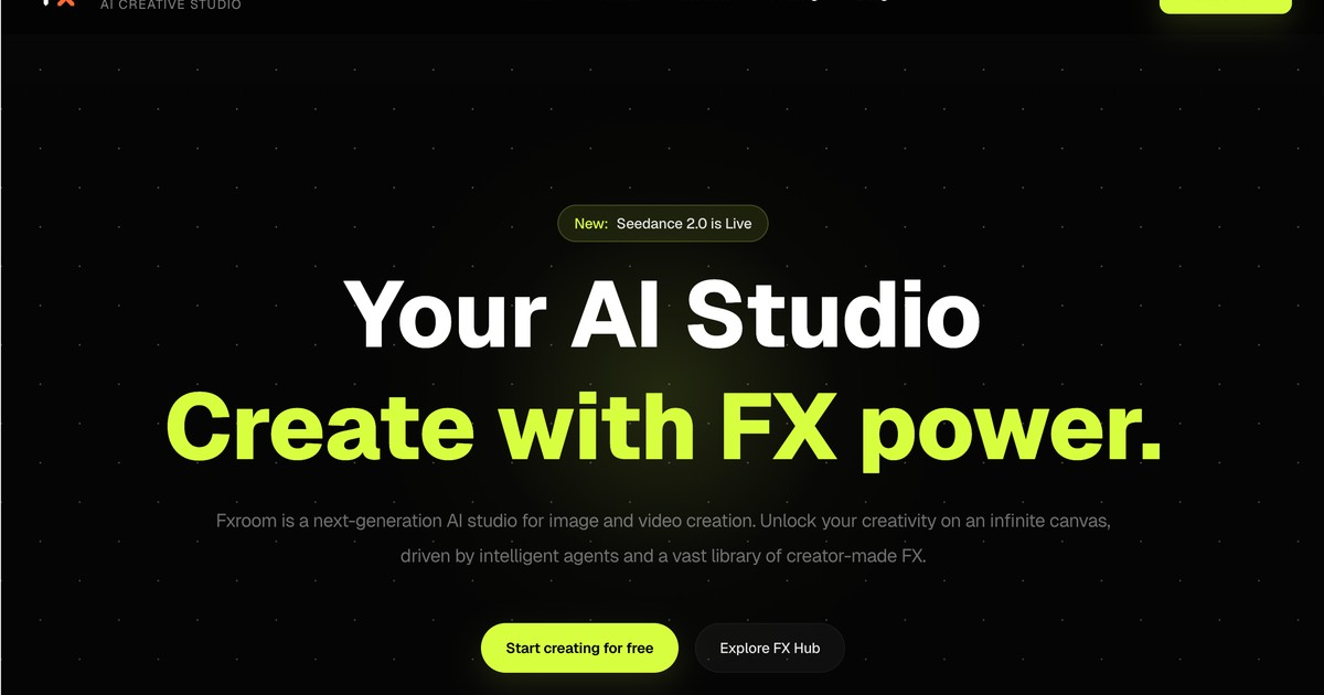 Fxroom - AI image, video, and FX studio for creators | Somi AI