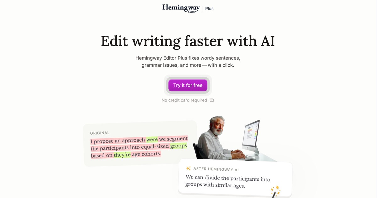 Hemingway Editor - Make your writing bold and clear | Somi AI