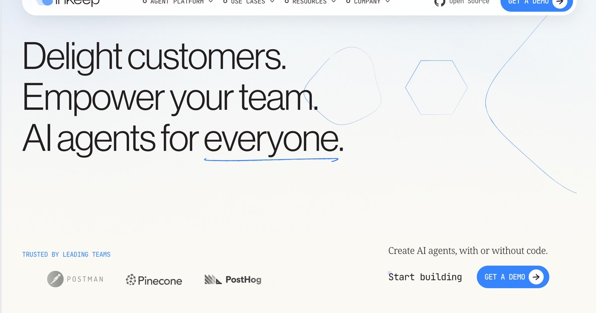 Inkeep - Turn your content into an AI chatbot for your us... | Somi AI