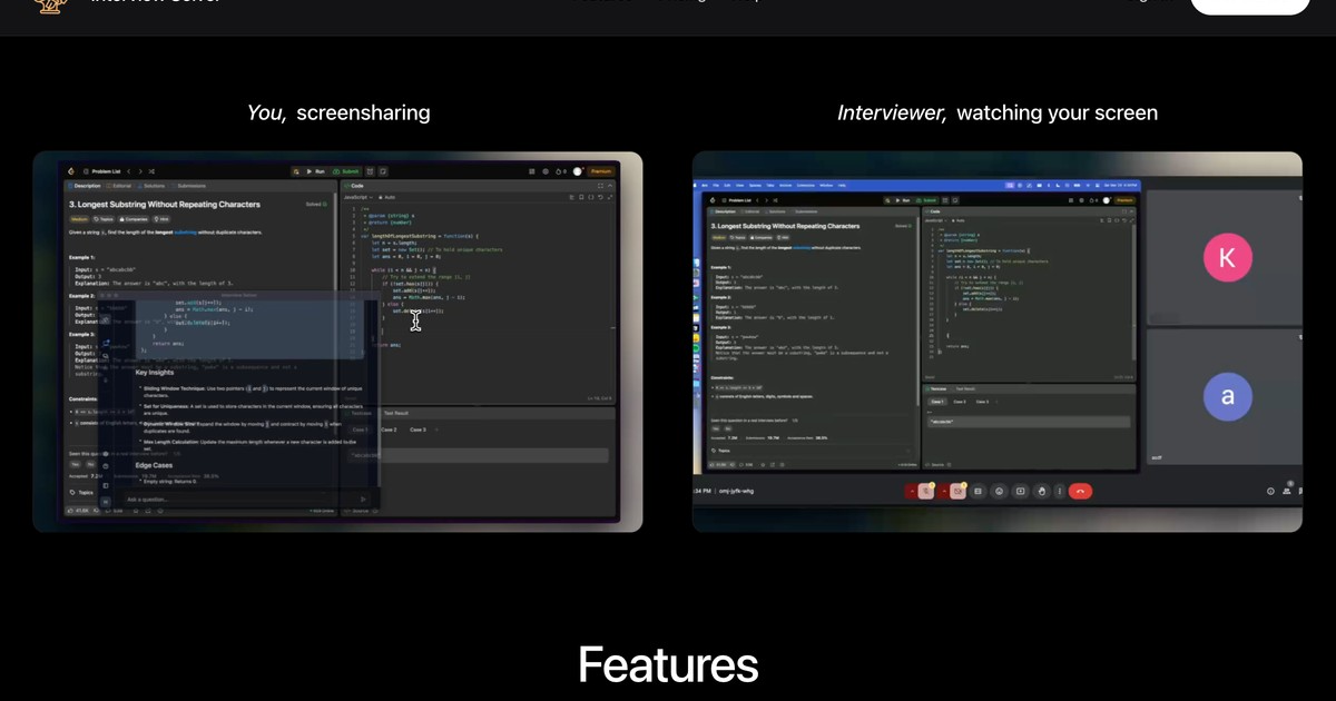 Interview Solver - AI copilot for live coding interviews. | Somi AI