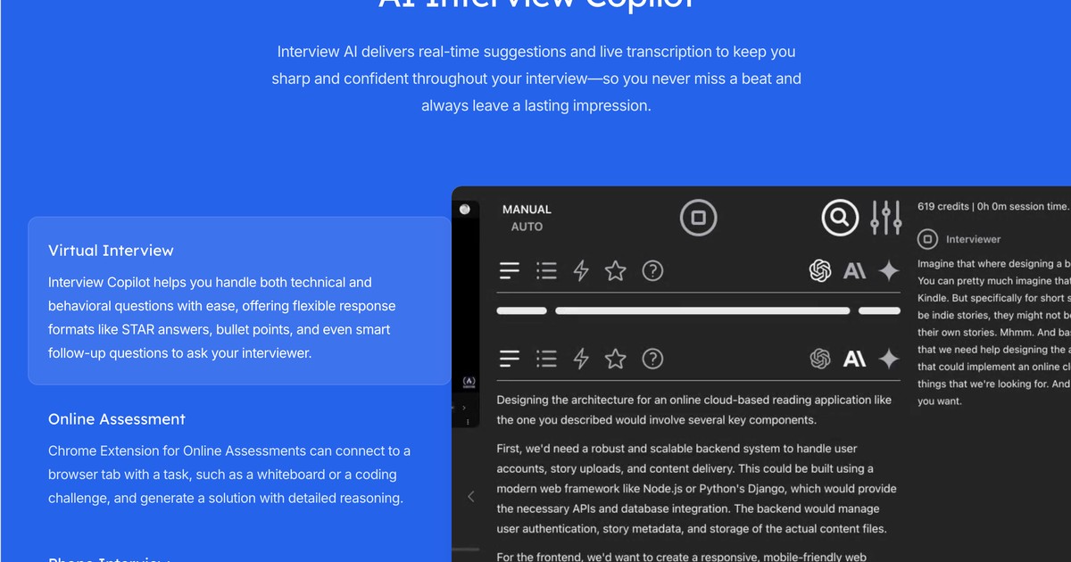 Interviews Chat - AI copilot for real-time interview supp... | Somi AI
