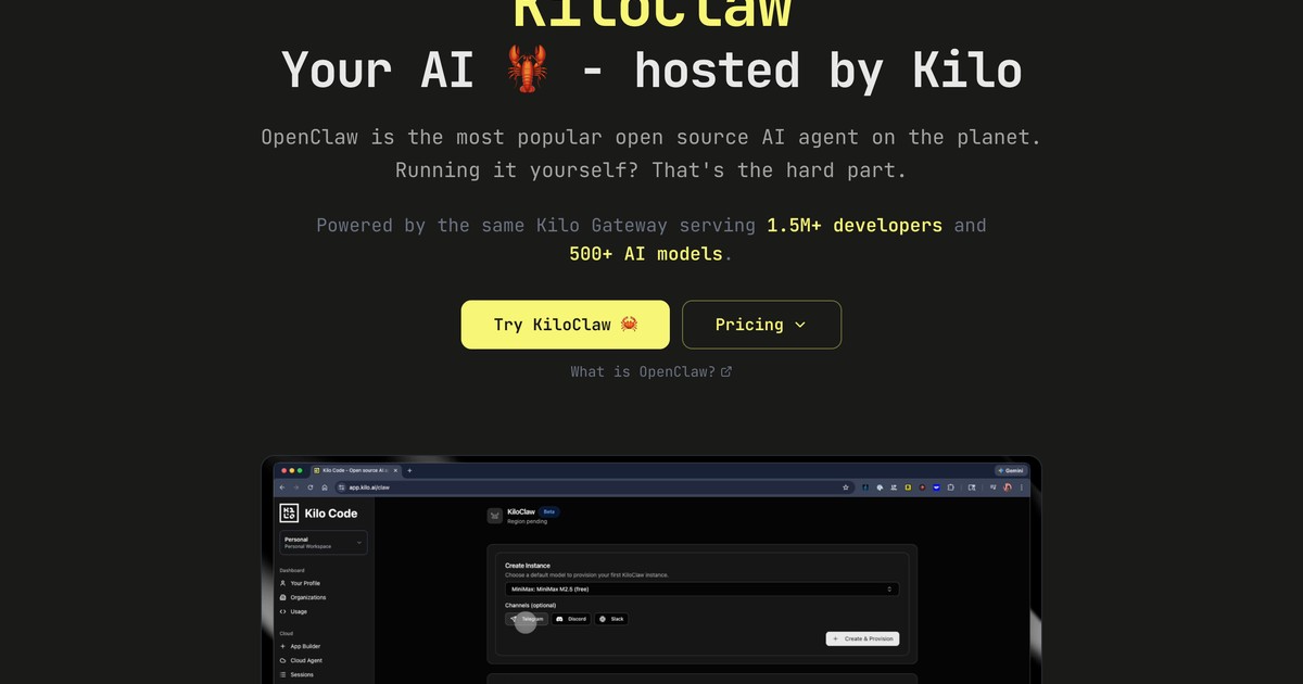 Kilo - Open-source AI coding agent for VS Code and JetBrains | Somi AI