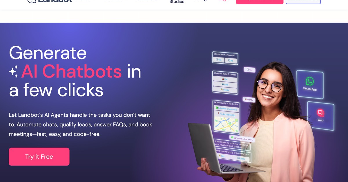 Landbot - Create engaging, no-code conversational experie... | Somi AI