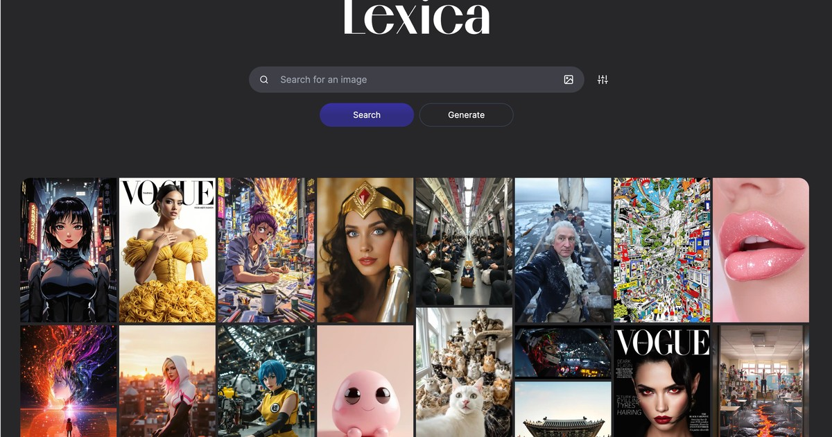 Lexica - AI-powered image generation and search. | Somi AI