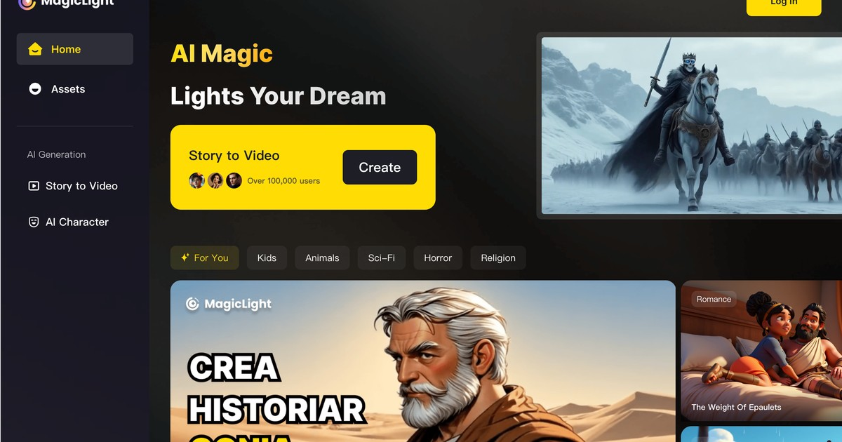 Magiclight - Transform text into captivating AI-generated... | Somi AI
