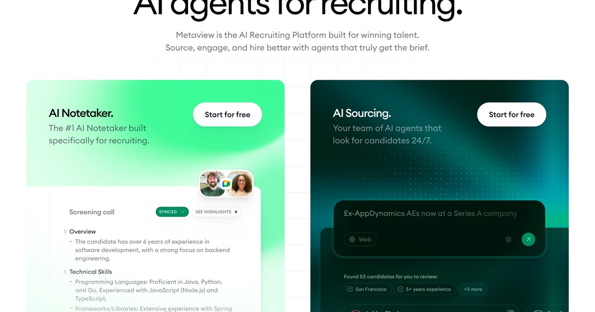 Metaview - AI recruiting platform that automates intervie... | Somi AI