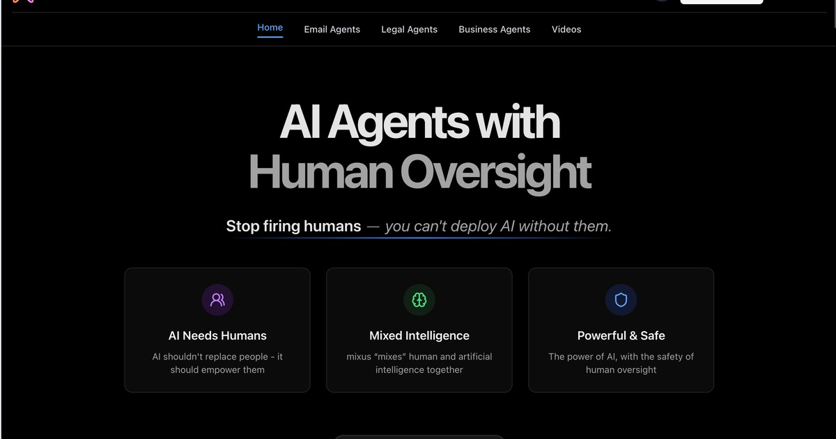 Mixus - Build AI agents with human oversight in seconds. | Somi AI