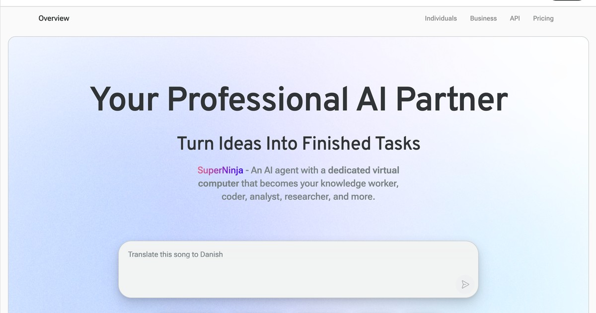 NinjaTech AI - Your all-in-one autonomous AI assistant. | Somi AI