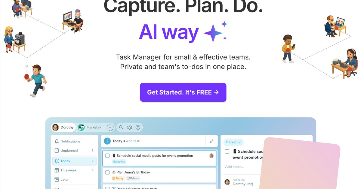 Ping - AI task manager that turns voice, emails, and phot... | Somi AI