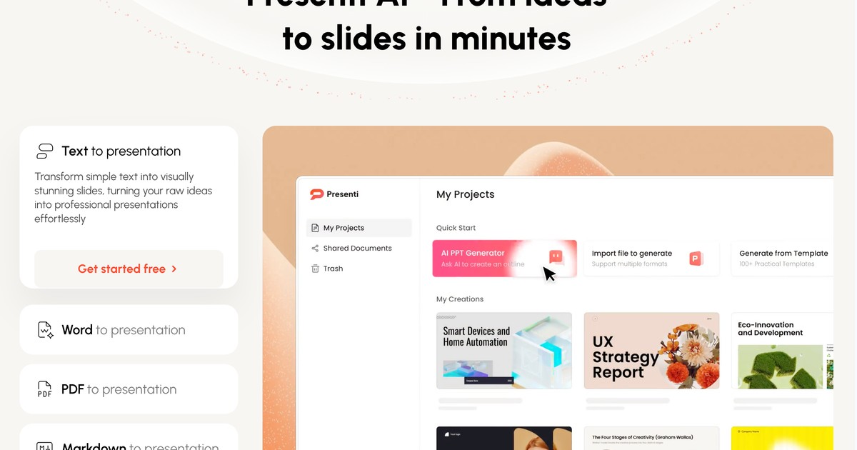 Presenti - AI presentation maker. | Somi AI