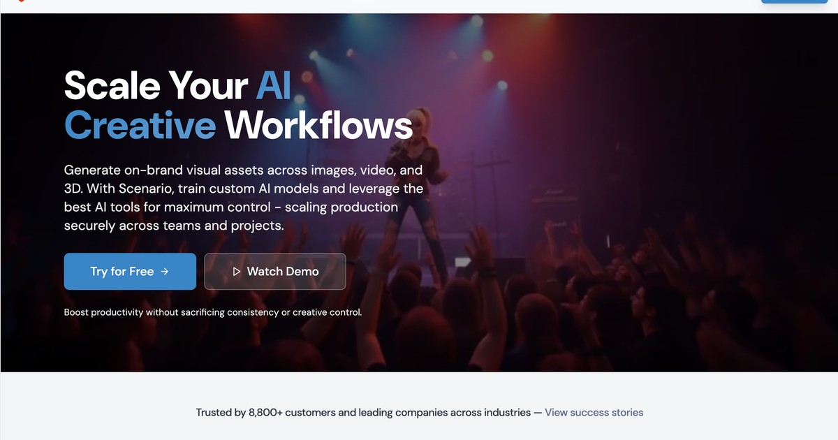 Scenario - AI-powered content generation platform. | Somi AI