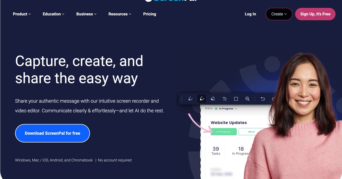 ScreenPal - Capture, create, and share the easy way. | Somi AI