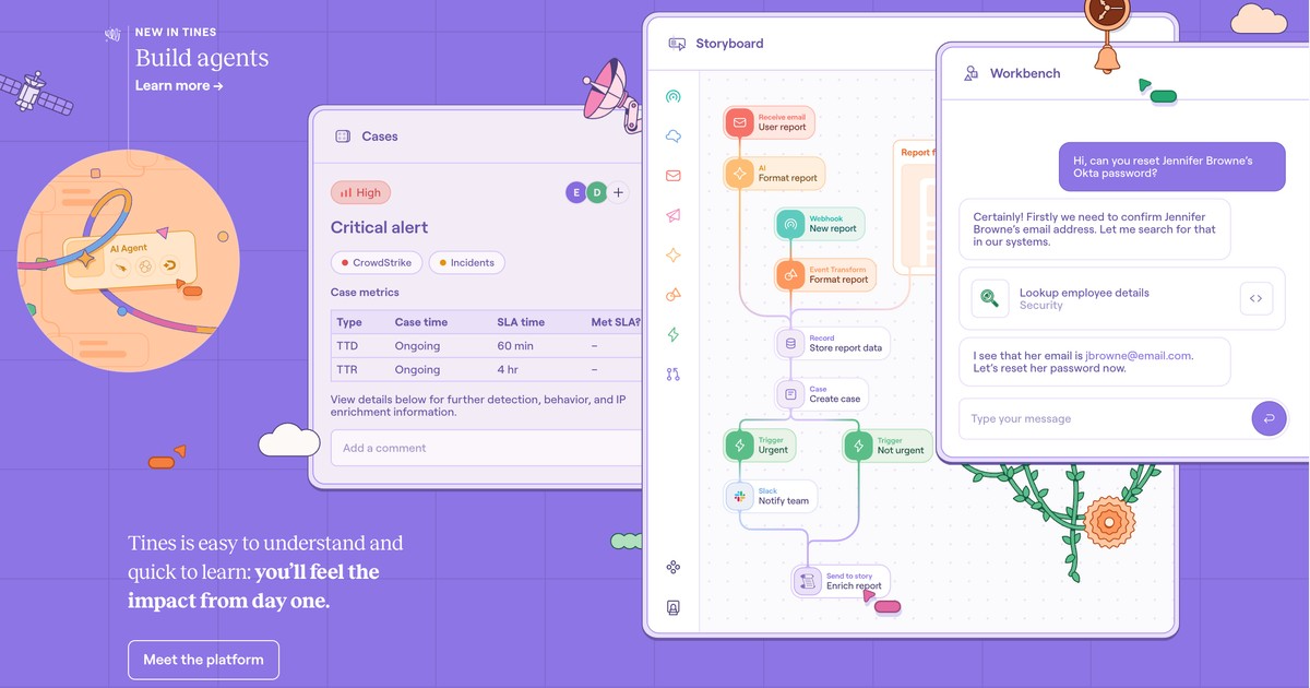 Tines - Empowering teams to automate intelligent workflow... | Somi AI