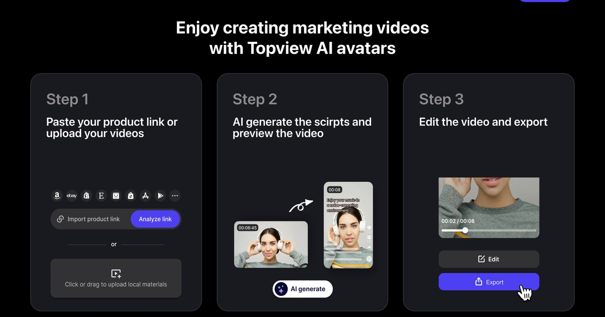 TopviewAI - AI marketing videos that drive business success. | Somi AI
