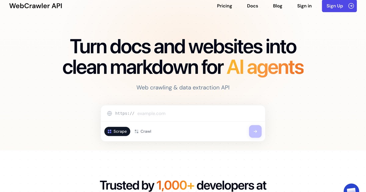 WebCrawler API - Web crawling and data extraction API | Somi AI