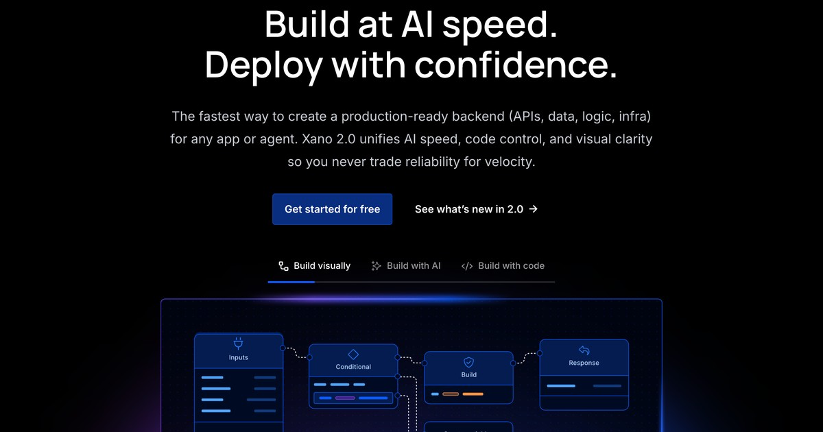 Xano - Build scalable backends without writing code. | Somi AI